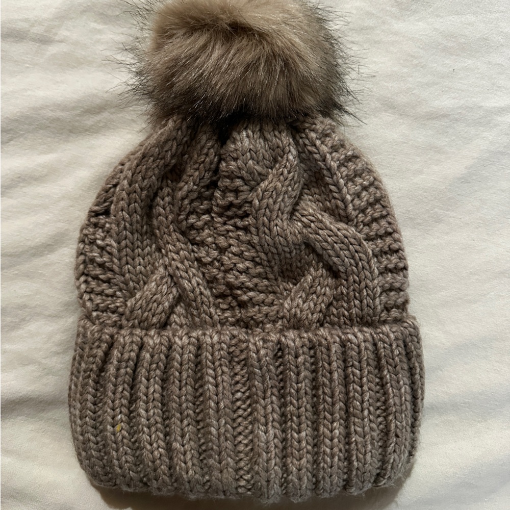 Cozy Cable Knit Beanie with Pom